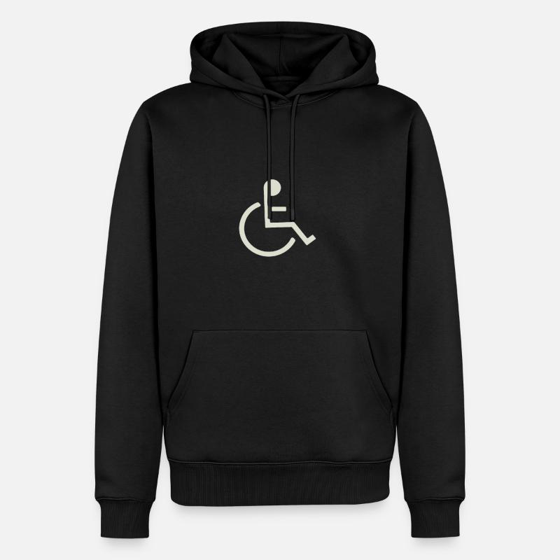 Rollstuhlfahrer - Männer Premium Bio Hoodie - Schwarz