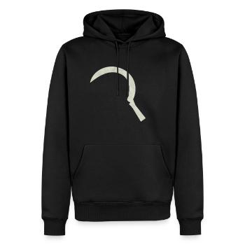 Sense, Haken - Männer Premium Bio Hoodie - Schwarz - Vorne - Nico (187cm)