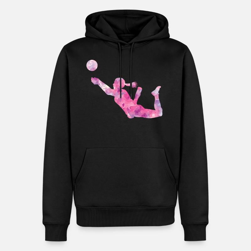 Volleyball - Männer Premium Bio Hoodie - Schwarz