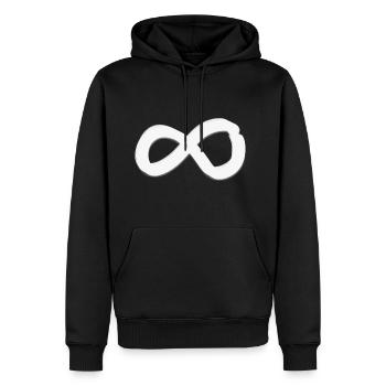 motif - Sweat à capuche Premium bio Homme - noir - Devant - Nico (187cm)