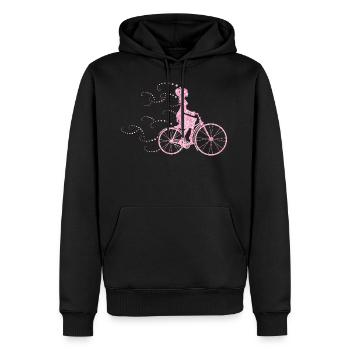 Cyclisme - Sweat à capuche Premium bio Homme - noir - Devant - Nico (187cm)