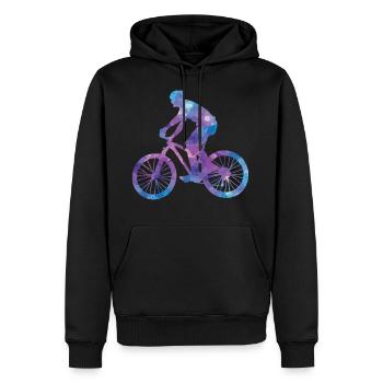 Fahrradfahren - Männer Premium Bio Hoodie - Schwarz - Vorne - Nico (187cm)