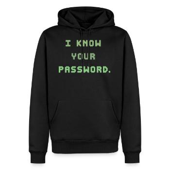 Virus Hacker - Männer Premium Bio Hoodie - Schwarz - Vorne - Nico (187cm)