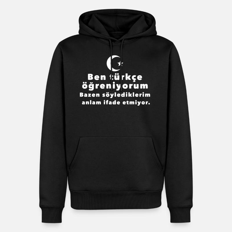 Apprendre le turc - Sweat à capuche Premium bio Homme - noir