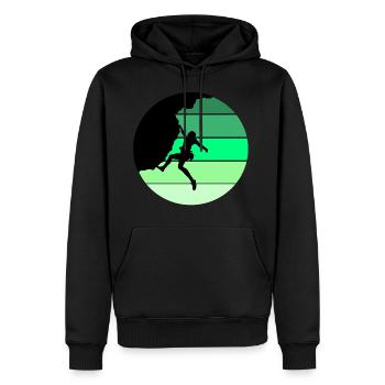 Climbing, bouldering, gift - Men’s Premium Organic Hoodie - black - Front - Nico (187cm)