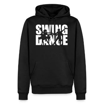 Danseurs swing - Sweat à capuche Premium bio Homme - noir - Devant - Nico (187cm)