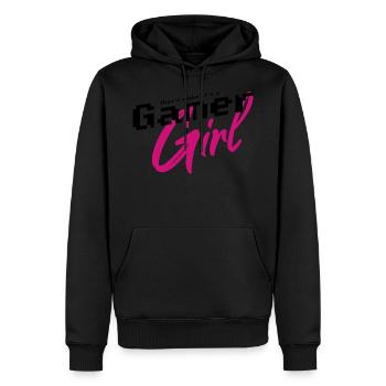 Gamer Girl pink - Männer Premium Bio Hoodie - Schwarz - Vorne - Nico (187cm)