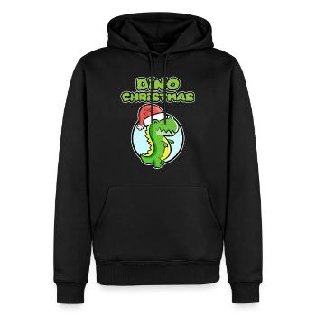 Chemise Dinosaure pour Noël - Dino Christmas - Sweat à capuche Premium bio Homme - noir - Devant - Nico (187cm)