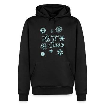 Chemise de neige pour femme et enfant - Let it snow - Sweat à capuche Premium bio Homme - noir - Devant - Nico (187cm)