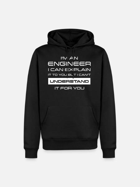 Engineer - Men’s Premium Organic Hoodie - black