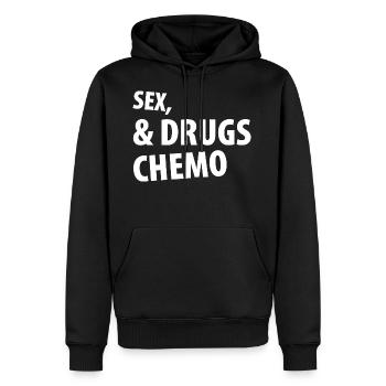 Sex Drugs Chimio - Sweat à capuche Premium bio Homme - noir - Devant - Nico (187cm)