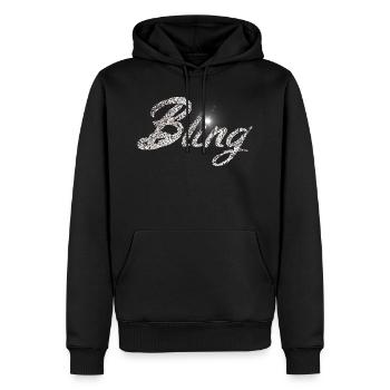 Bling Glitzer Party - Männer Premium Bio Hoodie - Schwarz - Vorne - Nico (187cm)