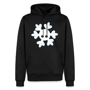 flocon de neige - Sweat à capuche Premium bio Homme - noir - Devant - Nico (187cm)