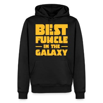 Best Funcle In The Galaxy | Gift For A Fun Uncle - Männer Premium Bio Hoodie - Schwarz - Vorne - Nico (187cm)