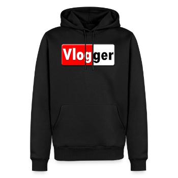 Vlogger, Blogger, Soziale Medien, Geschenk - Männer Premium Bio Hoodie - Schwarz - Vorne - Nico (187cm)