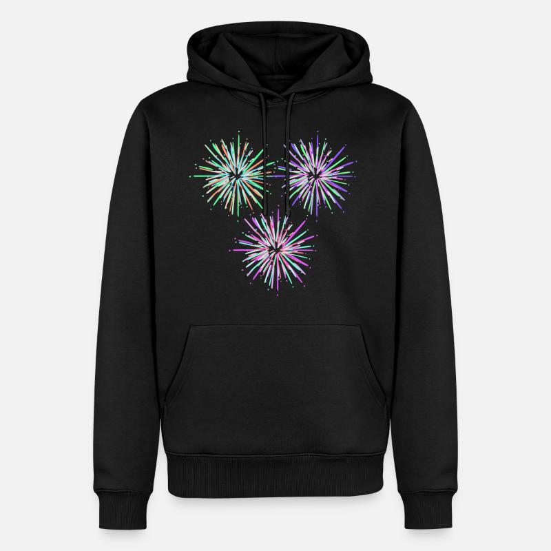 Fusée de feu d'artifice - Sweat à capuche Premium bio Homme - noir