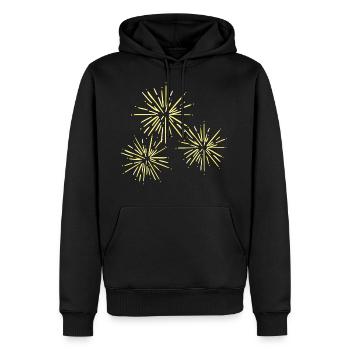 Silvester - Männer Premium Bio Hoodie - Schwarz - Vorne - Nico (187cm)