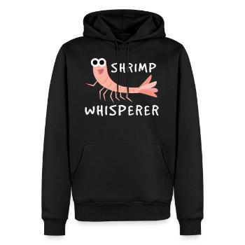 Garnelen Flüsterer - Männer Premium Bio Hoodie - Schwarz - Vorne - Nico (187cm)