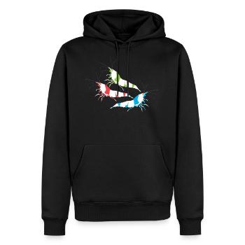 Garnelen Züchter - Männer Premium Bio Hoodie - Schwarz - Vorne - Nico (187cm)