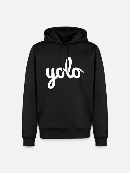 Yolo - Men’s Premium Organic Hoodie - black
