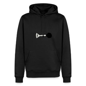 Mofa Hupe - Männer Premium Bio Hoodie - Schwarz - Vorne - Nico (187cm)