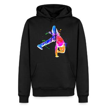 Breakdance gift gift idea - Men’s Premium Organic Hoodie - black - Front - Nico (187cm)