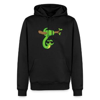 Serpent avec des lunettes de soleil Serpent Animal Wildlife - Sweat à capuche Premium bio Homme - noir - Devant - Nico (187cm)