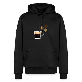 Café Barista Coffee Espresso Coffee Bean - Sweat à capuche Premium bio Homme - noir - Devant - Nico (187cm)