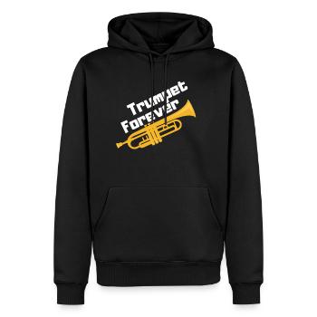 Trumpet Forever Trumpet Forever - Sweat à capuche Premium bio Homme - noir - Devant - Nico (187cm)