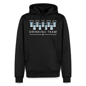vodka shots drinking team - Männer Premium Bio Hoodie - Schwarz - Vorne - Nico (187cm)