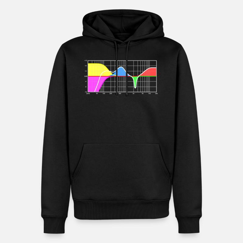 Égaliseur paramétrique - ingénierie du son - Sweat à capuche Premium bio Homme - noir