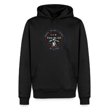 Col du Tourmalet - Männer Premium Bio Hoodie - Schwarz - Vorne - Nico (187cm)