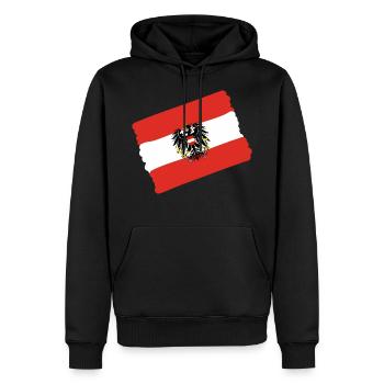 Austria Flag - Men’s Premium Organic Hoodie - black - Front - Nico (187cm)