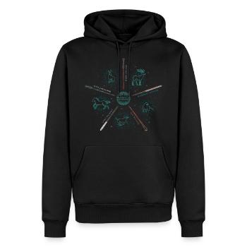 Harry Potter Expecto Patronum - Männer Premium Bio Hoodie - Schwarz - Vorne - Nico (187cm)