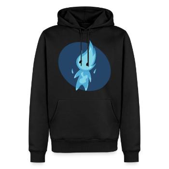 Will O The Wisp cutie - Sweat à capuche Premium bio Homme - noir - Devant - Nico (187cm)