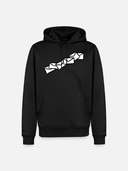Letters News Broadcast message letters - Men’s Premium Organic Hoodie - black