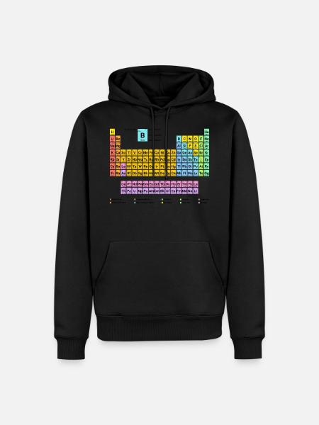 Periodensystem der Elemente neu mit Beschreibung - Männer Premium Bio Hoodie - Schwarz
