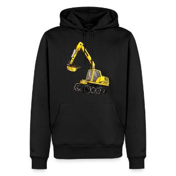 Bagger Cadeau idée cadeau - Sweat à capuche Premium bio Homme - noir - Devant - Nico (187cm)