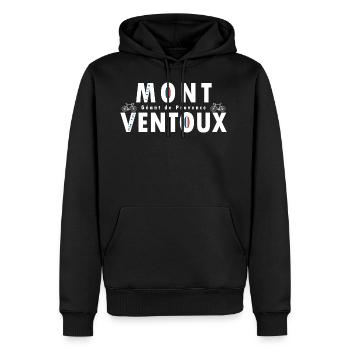 Mont Ventoux - Männer Premium Bio Hoodie - Schwarz - Vorne - Nico (187cm)