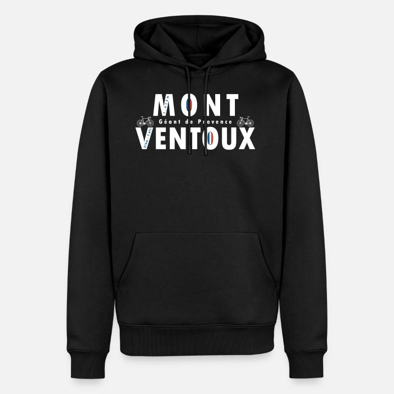 Mont Ventoux - Sweat à capuche Premium bio Homme - noir