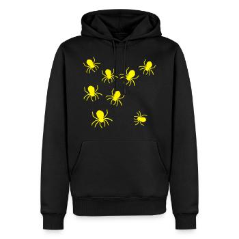 Spinne - Spider - Insekt - Grusel - Halloween - Männer Premium Bio Hoodie - Schwarz - Vorne - Nico (187cm)