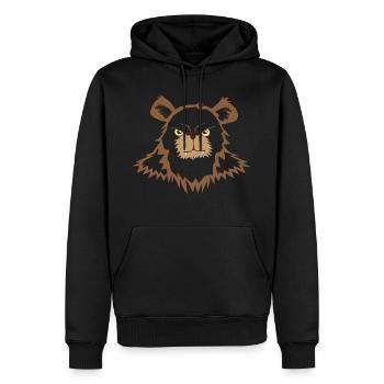 Grizzly Bear - Männer Premium Bio Hoodie - Schwarz - Vorne - Nico (187cm)