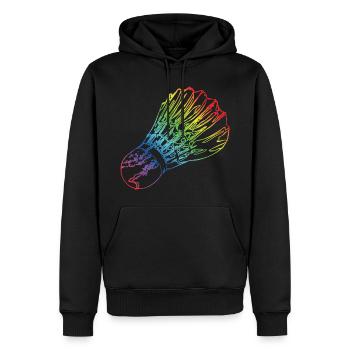 Federball - Männer Premium Bio Hoodie - Schwarz - Vorne - Nico (187cm)