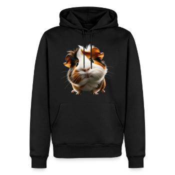 Adorable design de cochon d’Inde - Sweat à capuche Premium bio Homme - noir - Devant - Nico (187cm)