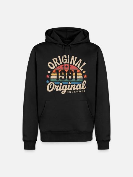 November 1981 – November 1981 - Männer Premium Bio Hoodie - Schwarz
