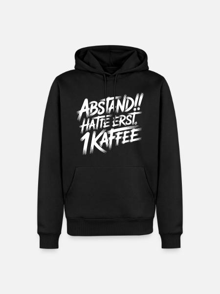Morgenmuffel Kaffee - Männer Premium Bio Hoodie - Schwarz