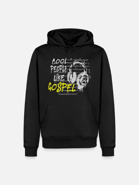 des gens cool comme Gospel - Sweat à capuche Premium bio Homme - noir