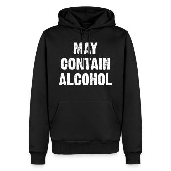 May Contain Alcohol - Männer Premium Bio Hoodie - Schwarz - Vorne - Nico (187cm)