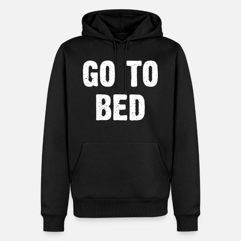 Aller se coucher - Sweat à capuche Premium bio Homme - noir