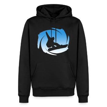 I Love Snowboarding - Men’s Premium Organic Hoodie - black - Front - Nico (187cm)